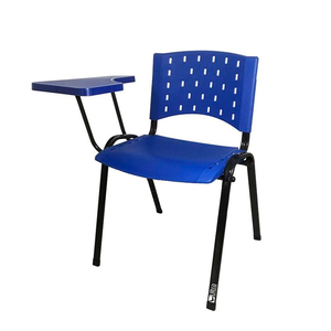 Cadeira Universitária Plástica Azul 10 Unidades Prancheta Plástica - Ultra Móveis