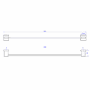 Ver imagem 2 de Porta Toalha 600mm Polo Cromado - Deca Deca Metais