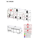 Ver imagem 4 de Kit Balcão Cozinha para Cooktop/forno 105cm e Gabinete Pia 120cm Veneza Multimóveis Mp2290