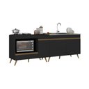 Ver imagem 1 de Kit Balcão Cozinha para Cooktop/forno 105cm e Gabinete Pia 120cm Veneza Multimóveis Mp2290