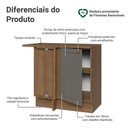Ver imagem 3 de Balcão de Canto 1 Porta Rustic/cinza Vik Madesa Rustic/cinza