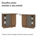Ver imagem 4 de Balcão de Canto 1 Porta Rustic/cinza Vik Madesa Rustic/cinza