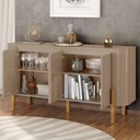 Ver imagem 3 de Balcão Buffet Imbassaí 4 Portas 2 Prateleiras Fendi - Móveis Bechara