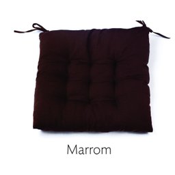 Kit 04 Assento Futton para Cadeira Oxford 40cm X 40cm:marrom - 2