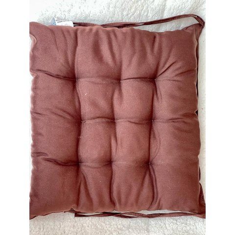 Kit 04 Assento Futton para Cadeira Oxford 40cm X 40cm:marrom