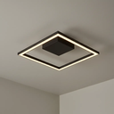 Ver imagem 2 de Plafon de Sobrepor Led 24w Perfil Led Design Moderno Quarto Sala Escritorio Bivolt:preto - Luz Branc