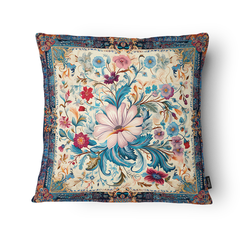 Kit 3 Capas de Almofada 43x43cm Microfibra Floral Arabesco Floral Provençal