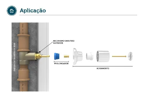 Kit 4 Prolongador Para Registro Docol 10,0mm Blukit - 2