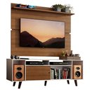 Ver imagem 2 de Rack Madesa Cancun com Pés e Painel para Tv até 65 Polegadas - Branco/rustic 9b5z