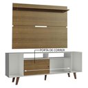 Ver imagem 5 de Rack Madesa Cancun com Pés e Painel para Tv até 65 Polegadas - Branco/rustic 9b5z