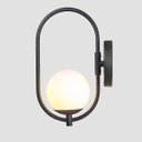 Ver imagem 5 de Arandela Parede Online Preta Globo de Vidro Branco