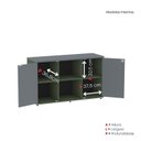 Ver imagem 6 de Armário Credenza 2 Portas Pivotante P25 Verde/Salvia/Grafito