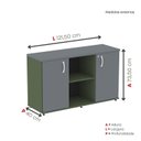 Ver imagem 4 de Armário Credenza 2 Portas Pivotante P25 Verde/Salvia/Grafito