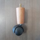 Ver imagem 2 de 1 Pé Para Cama 13cm cor Mel Box Casal Rodizio Para Moveis Box Solteiro