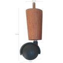 Ver imagem 3 de 1 Pé Para Cama 13cm cor Mel Box Casal Rodizio Para Moveis Box Solteiro