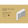 Bancada Ilha Cozinha Painel Gourmet Imperatriz Ripado 120cm Freijó - Nesher - 4
