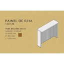 Ver imagem 4 de Bancada Ilha Cozinha Painel Gourmet Imperatriz Ripado 120cm Freijó - Nesher