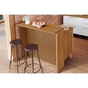 Ver imagem 5 de Bancada Ilha Cozinha Painel Gourmet Imperatriz Ripado 120cm Freijó - Nesher