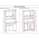 Ver imagem 3 de Kit Cozinha Golden 6 Portas Freijó Supremo Ripado - Kits Paraná