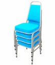 Ver imagem 1 de Kit com 4 Cadeiras Empilháveis Linha Hotel Plus Azul