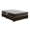 Ver imagem 1 de Cama Box Casal Colchão Mola Bonnel Belos Sonhos + Box Suede 60x138x188:marrom