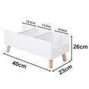 Ver imagem 4 de Kit 2 Porta Livros Revisteiro Infantil Pé Palito 40cm Branco