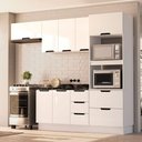 Ver imagem 1 de Cozinha Completa Meena 8 Portas 4 Gavetas 40250058 Branco - Politorno