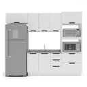 Ver imagem 2 de Cozinha Completa Meena 8 Portas 4 Gavetas 40250058 Branco - Politorno