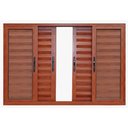 Ver imagem 2 de Janela de alumínio veneziana 06 folhas madeira max - 100X180