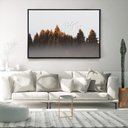 Ver imagem 3 de Quadro Decorativo Arvores e Passaros Voadores Com Moldura e Sem Vidro 100X160