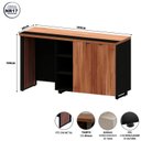 Ver imagem 2 de Aparador Frigobar Embutir Esquerdo Armário 2 Portas Pés em Metal Corporate