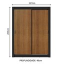 Ver imagem 4 de Guarda-roupa Solteiro Madesa Dallas Plus 2 Portas de Correr 4 Gavetas