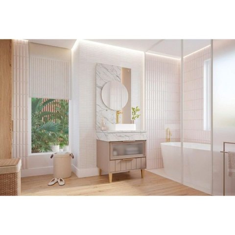 Conjunto Banheiro c/Esp Bariloche/Londres 70cm Capuccino MGM