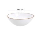 Ver imagem 2 de Tigela Saladeira Branca Borda de Bambu Scalla 27,5cm 1°Linha