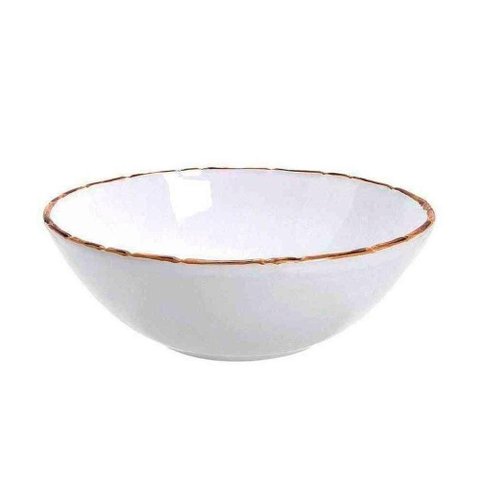 Tigela Saladeira Branca Borda de Bambu Scalla 27,5cm 1°Linha