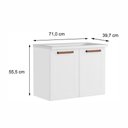 Ver imagem 2 de Balcão de Banheiro Suspenso com Cuba 2 Ptas Natura Bertolini