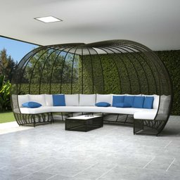 Cabana Luxo em Corda Náutica - Tecido Duna Cru - 2