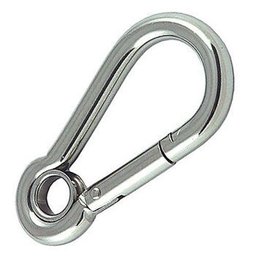 Mosquetão Inox Trava Automática 8Mm X 80Mm Com Olhal - 2