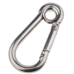 Mosquetão Inox Trava Automática 8Mm X 80Mm Com Olhal - 4