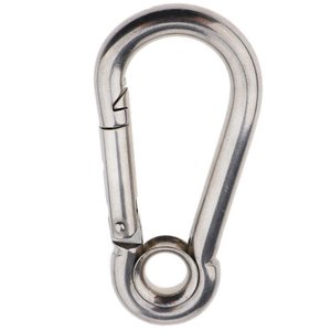 Mosquetão Inox Trava Automática 8Mm X 80Mm Com Olhal