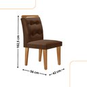 Ver imagem 5 de Mesa de Jantar Liz 120cm Mdf Canto Copo e com 4 Cadeiras Carol