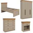 Ver imagem 2 de Conjunto Quarto de Solteiro Completo England em MDF Corda/Freijó