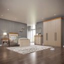 Ver imagem 1 de Conjunto Quarto de Solteiro Completo England em MDF Corda/Freijó