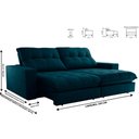 Ver imagem 3 de Sofa Retrátil Dublin 2,50m Mola Ensacada 04 Lugares Txr