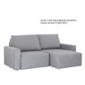 Sofá Retrátil 3 Lugares Herval Adapt, Linho Cinza - 5