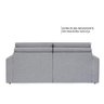 Sofá Retrátil 3 Lugares Herval Adapt, Linho Cinza - 4