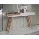 Ver imagem 2 de Aparador Decorativo 1,20m Mila Laqueado com Bandeja Espelhada Off White