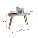 Ver imagem 3 de Aparador Decorativo 1,20m Mila Laqueado com Bandeja Espelhada Off White