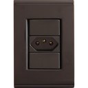 Ver imagem 1 de Conjunto 4x2 com 1 Tomada 2P+T 20 A 250 V Tramontina Liz Grafite Tramontina