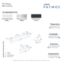 Ver imagem 7 de Kit Acessório de Banheiro Preto Fosco 3 Peças Grego Metal 2030pm